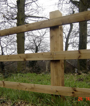 Wooden fencing